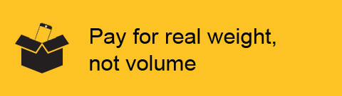 Pay for real weight, not volume