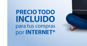 PRECIO TODO INCLUIDO para tus compras por INTERNET